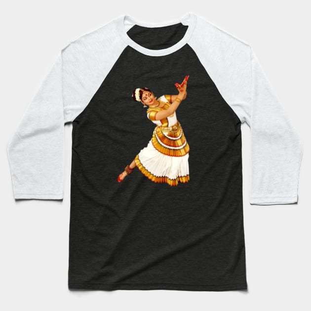 Rhythmic Grace - Indian Dance Inspiration Baseball T-Shirt by Pieartscreation